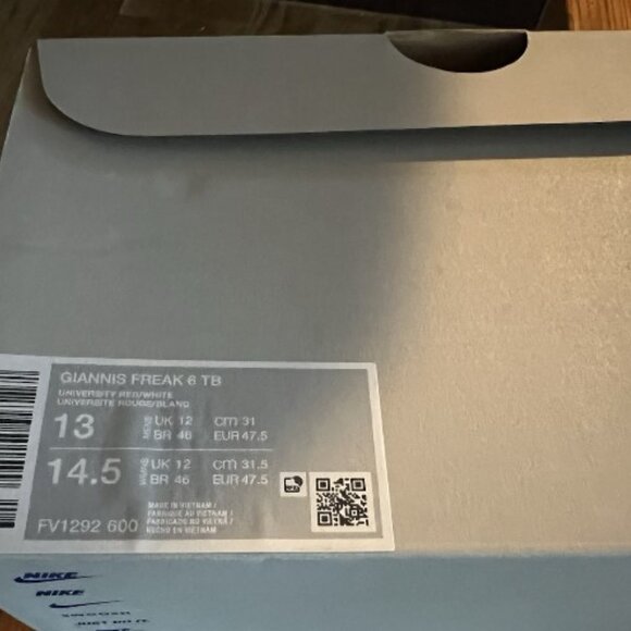 Nike Giannis Freak 6 TB Men’s 13 University Red New in Box - Picture 5 of 5